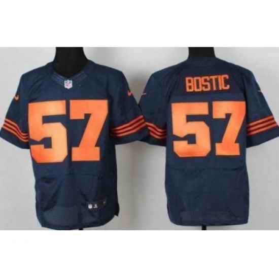 Nike Chicago Bears 57 Jon Bostic Blue Elite Orange Number NFL Jersey